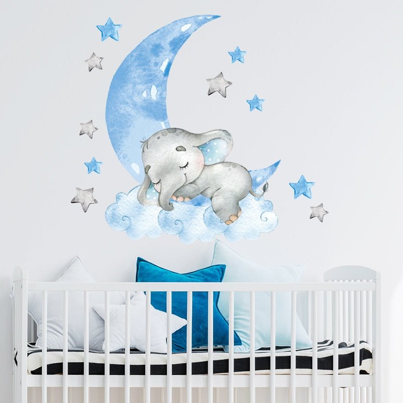 BabyElephant™ - Autocollants muraux pour chambre de bébé | bébé - Poussin et Moi