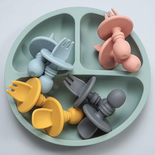 CuttieSpoon™ | Cuillère et fourchette pour bébé | Maman - Poussin et Moi