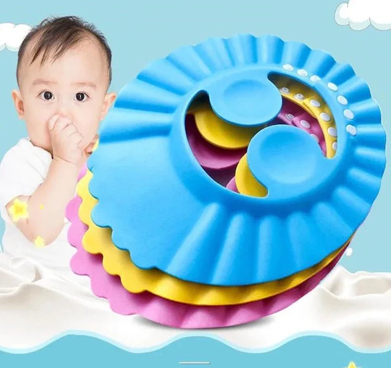 Visière chapeau pour douche bébé I ShampooCap™ - Poussin et Moi